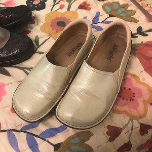 Alegria Gold Shoes.